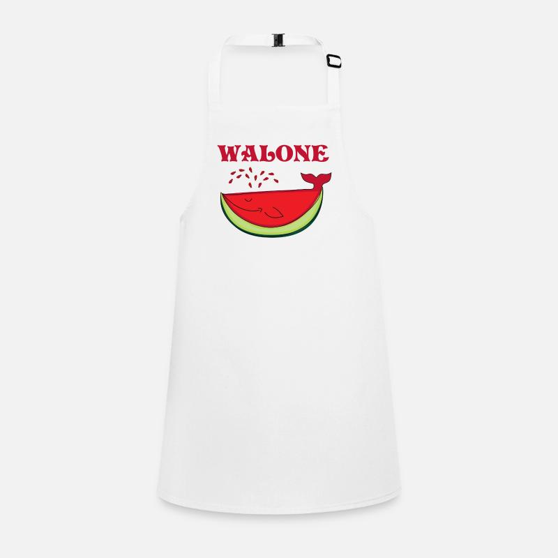 Walone whale watermelon melon sweet gift idea Children's Apron