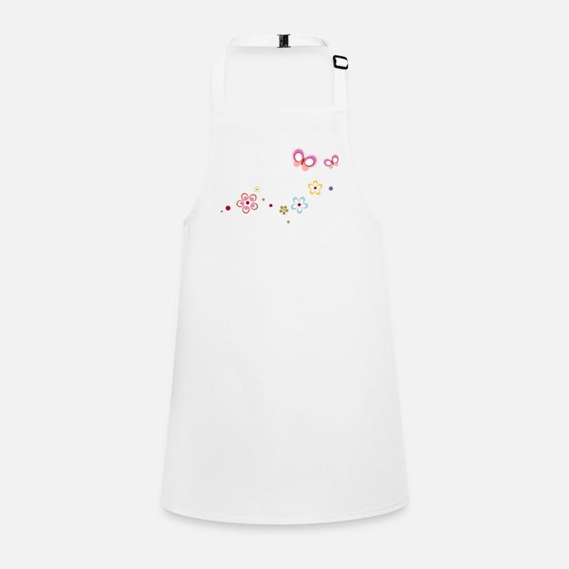 bunte Blümchen mit Schmetterlingen Schürze für Kinder