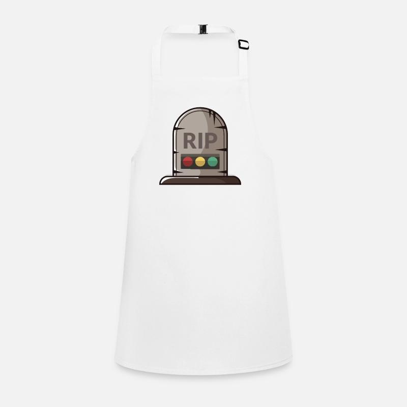Traffic light Rest in Peace RIP - Children's Apron - white