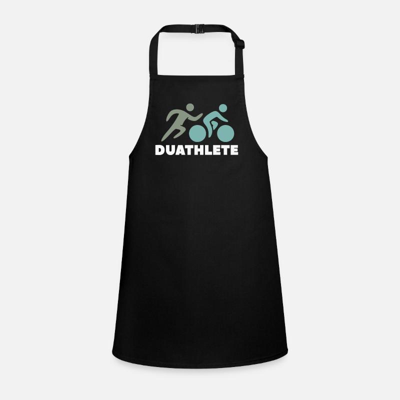 Ich liebe Duathlon Geschenk Schürze für Kinder