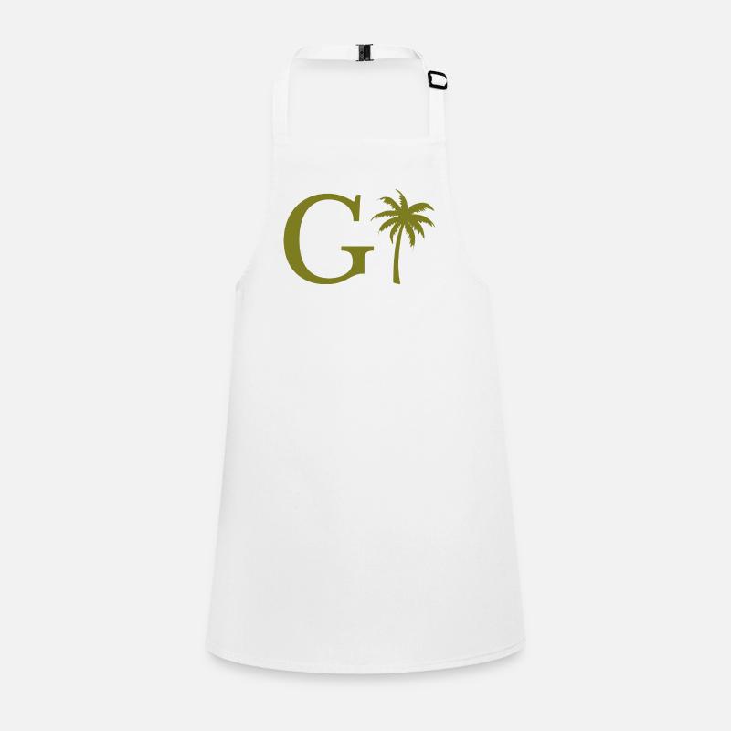 Letter g green Palm Children's Apron