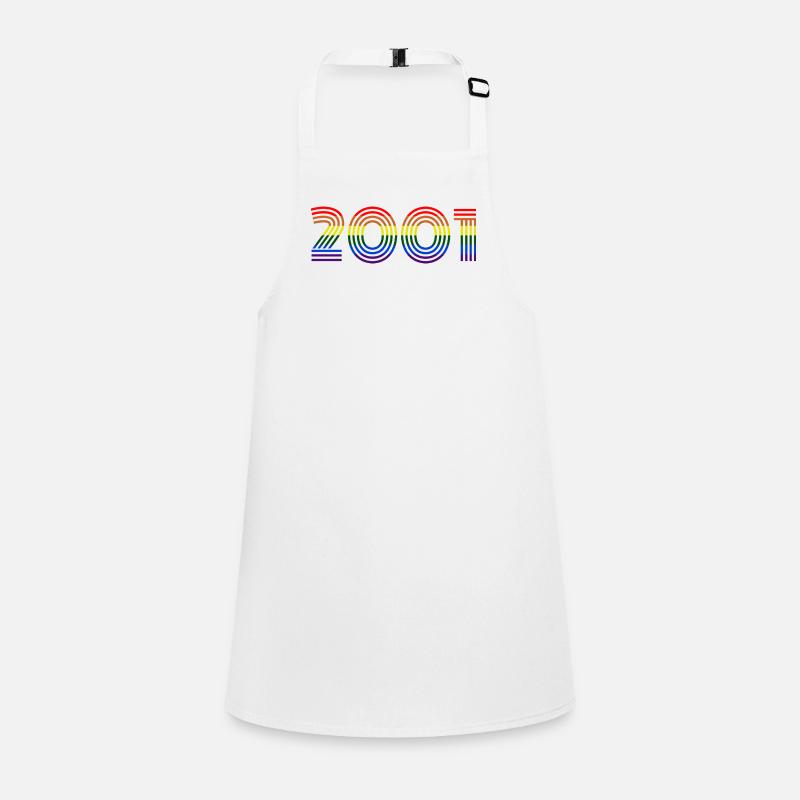 Design rétro arc-en-ciel 2001 Tablier Enfant