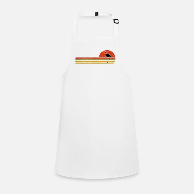 Flamingo in retro sunset Children's Apron