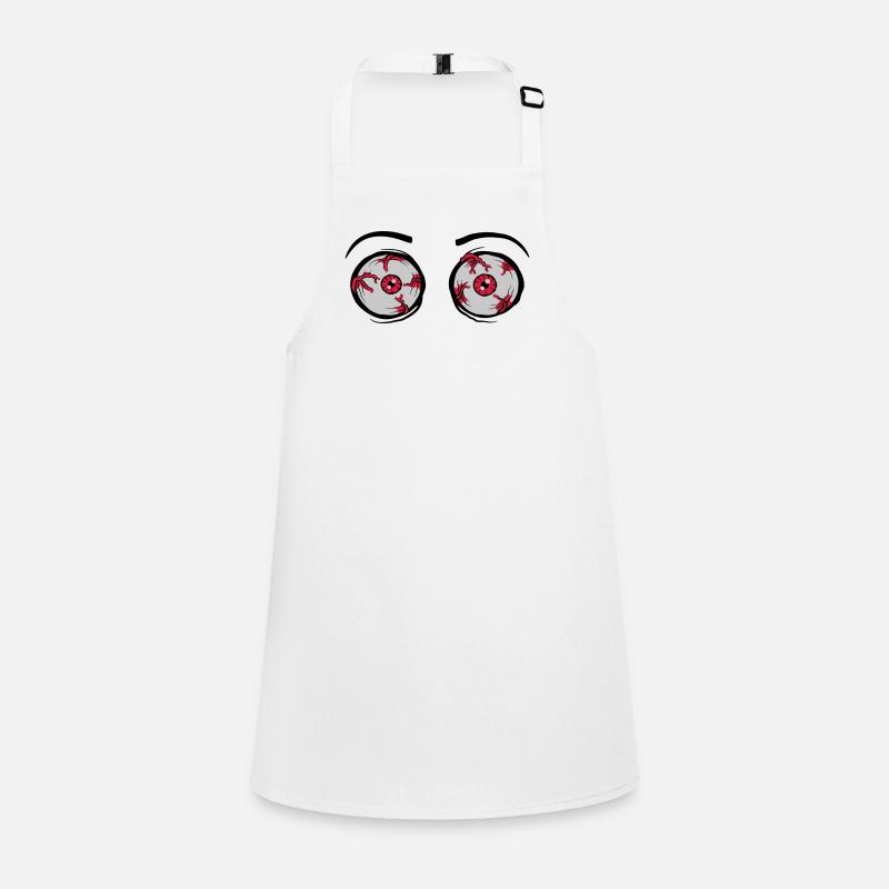 2 crazy scary eyes Children's Apron