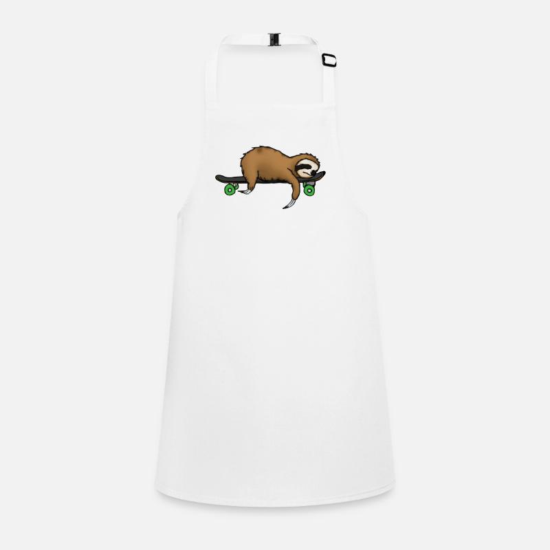 Sloth Skateboard Gift Idea Children's Apron