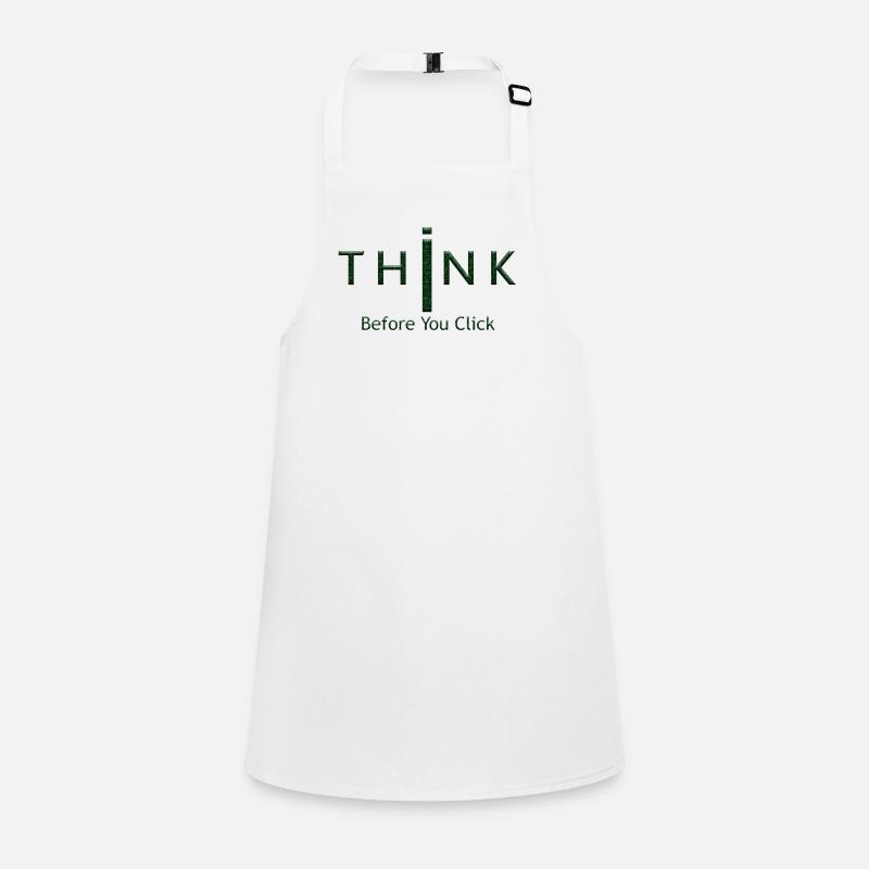 Think before think before quotes funny meme popular Children's Apron