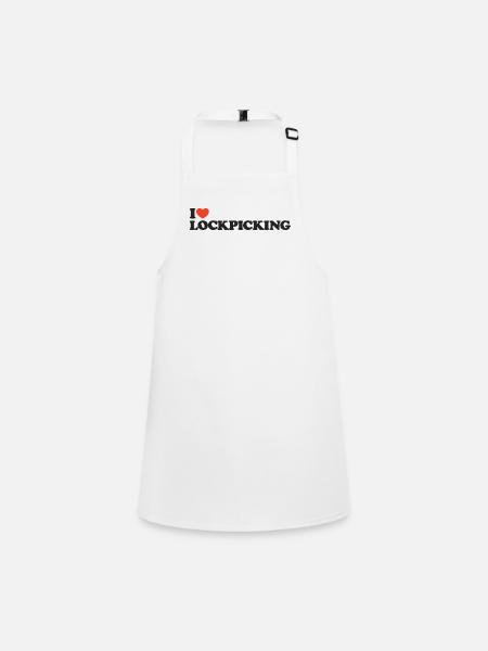 J’adore Lockpicking Heart Shirt - Tablier Enfant - blanc - Devant