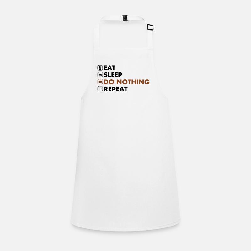 Sloth eat sleep do nothing repeat Children's Apron