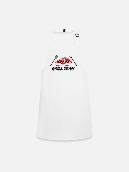 grill team - Schürze für Kinder - Weiß - Vorne