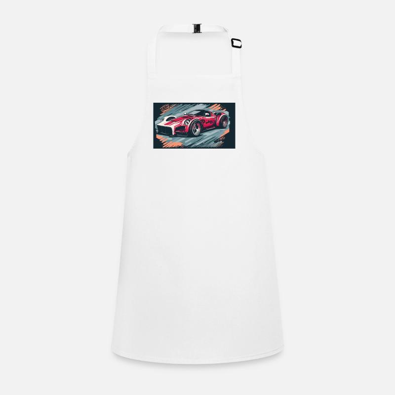 Voiture de course rouge (Collection de voitures de course) Tablier Enfant