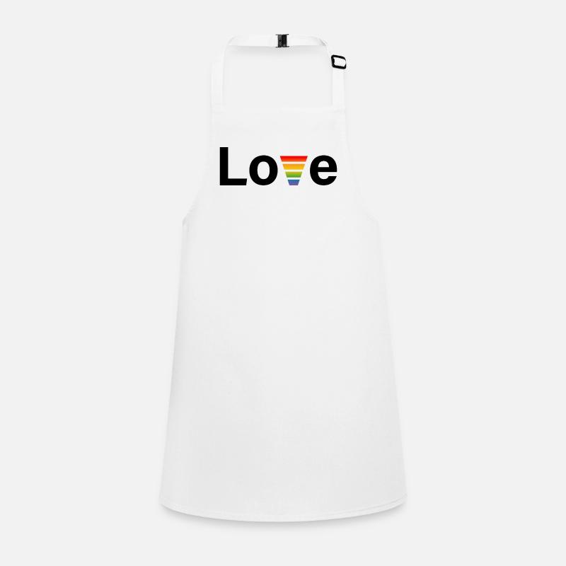 CSD Regenbogen love Shirt Schürze für Kinder