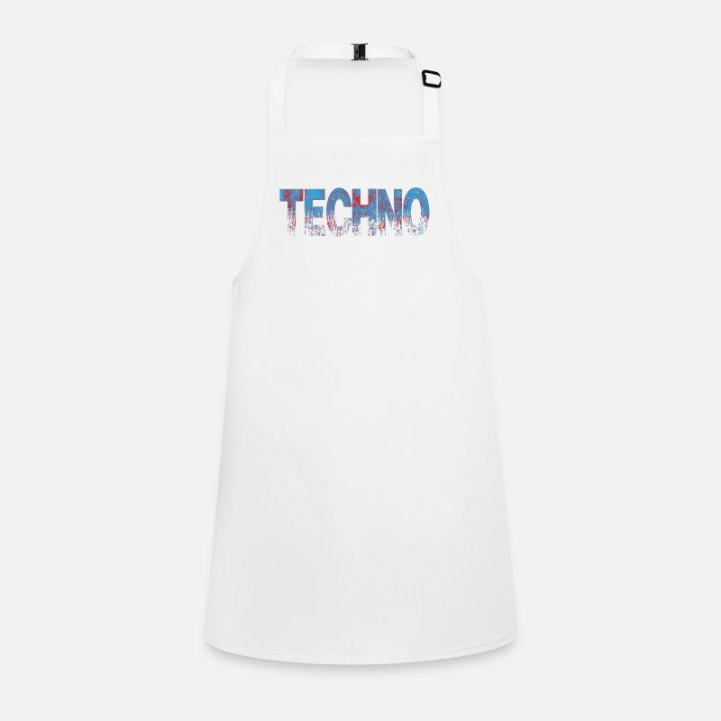 Techno Distressed Text Art Children's Apron