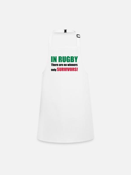rugby - Schürze für Kinder - Weiß - Vorne