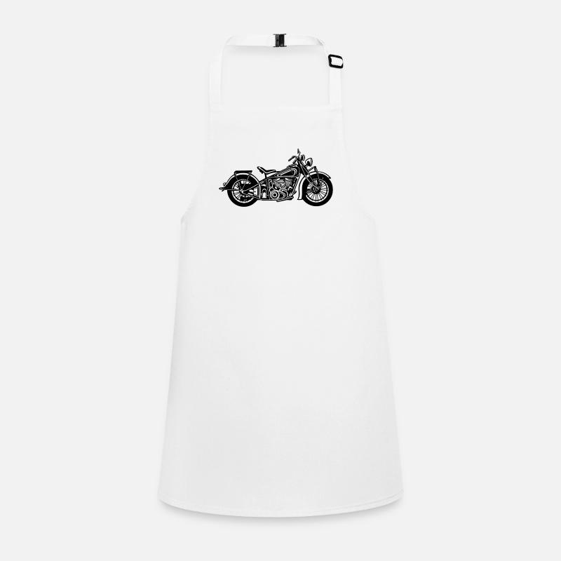 Chopper / Bobber Motorrad 03_schwarz Schürze für Kinder