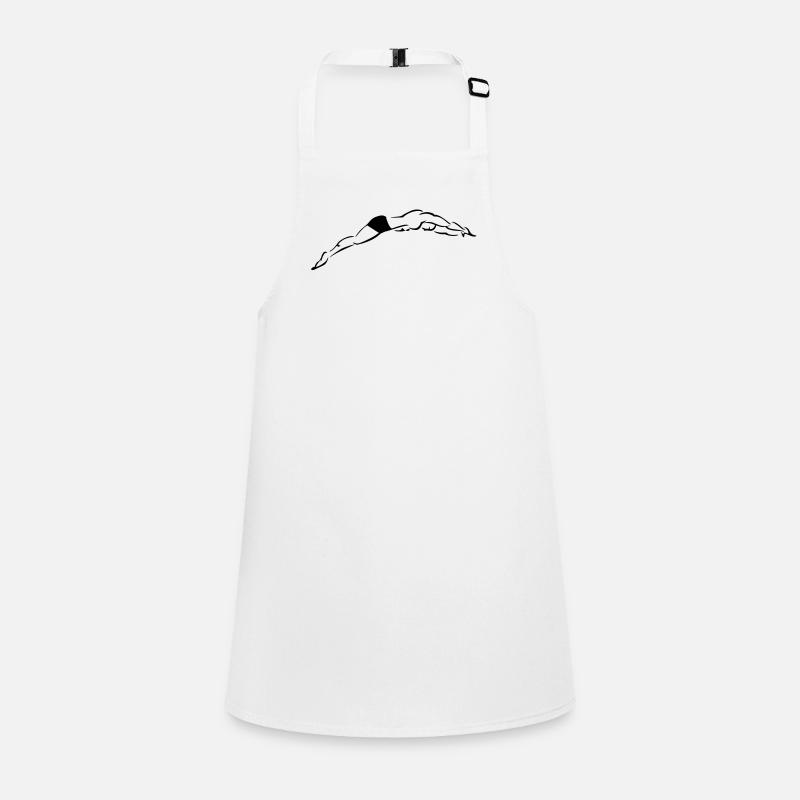 Logo plongeon nageur stylisé Tablier Enfant