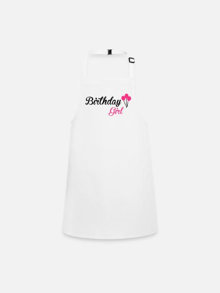 Birthday Girl - Children's Apron - white - Front
