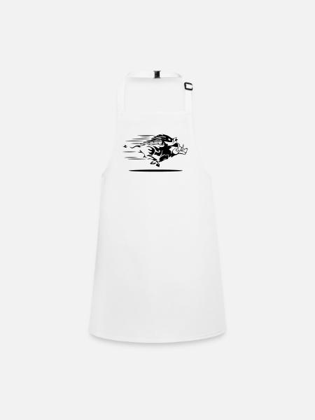 Wild boar sunglasses - Children's Apron - white - Front