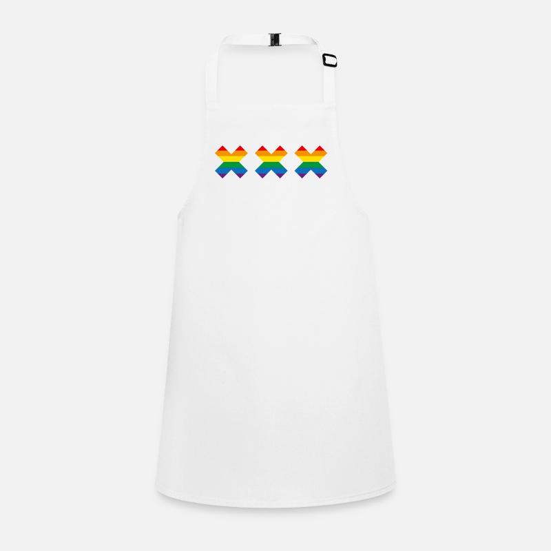 Gay Pride Amsterdam drapeau arc-en-ciel Andreaskruis Tablier Enfant