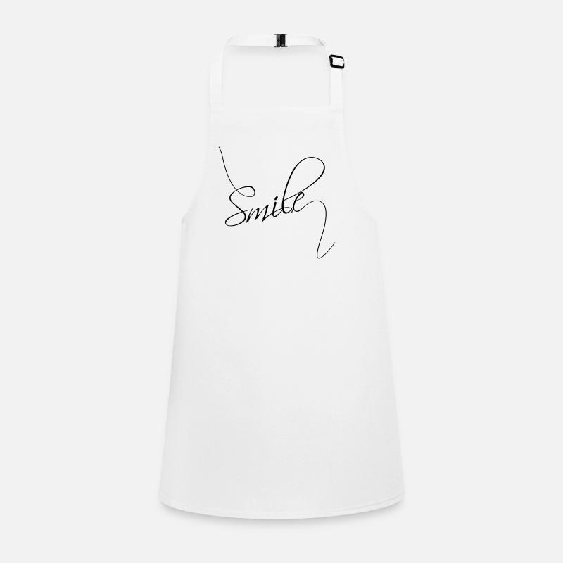 Smile | Smile | good mood typography Children's Apron