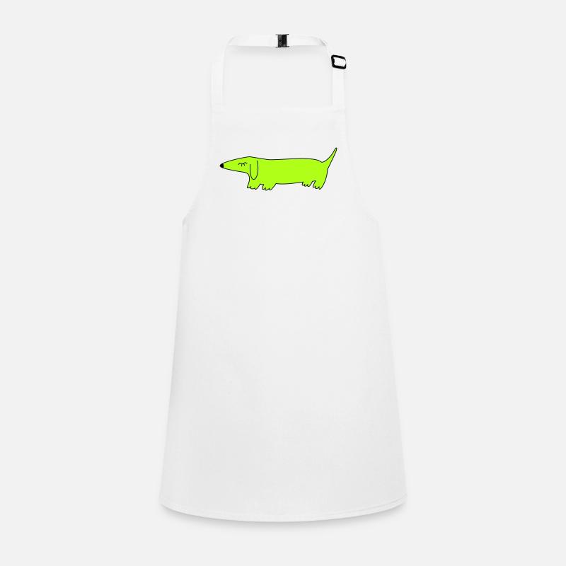 Chien vert simple Tablier Enfant