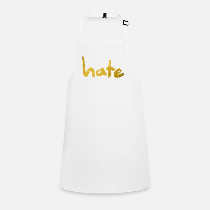 Hate Text Gold Children's Apron