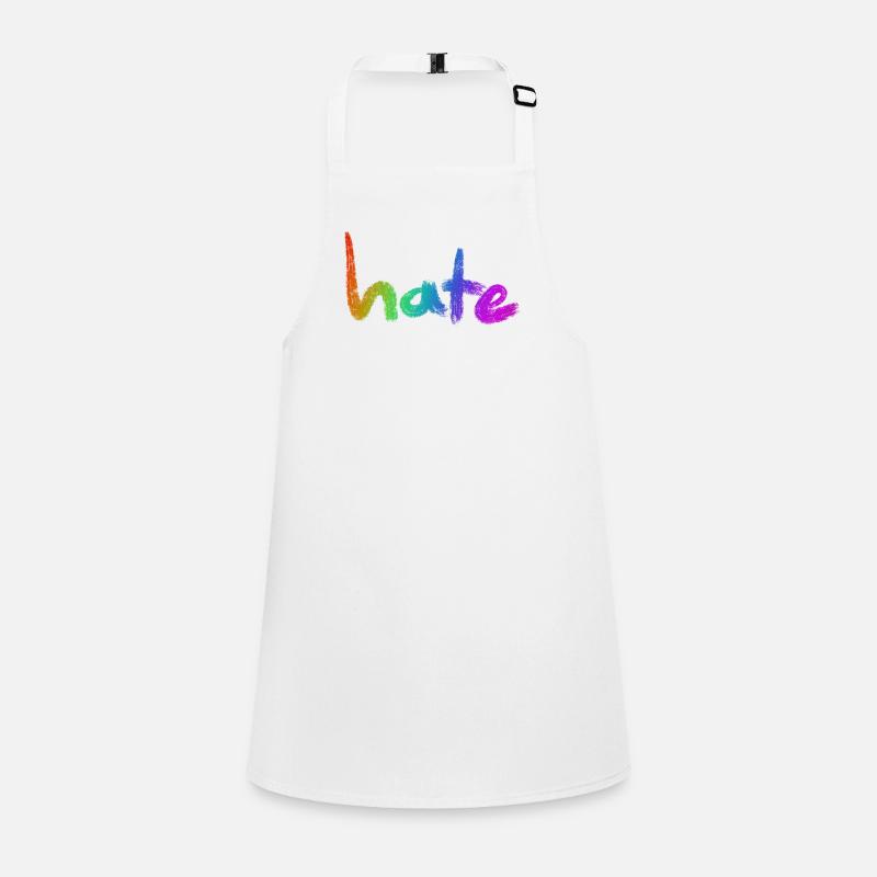 Hate Text Rainbow Schürze für Kinder