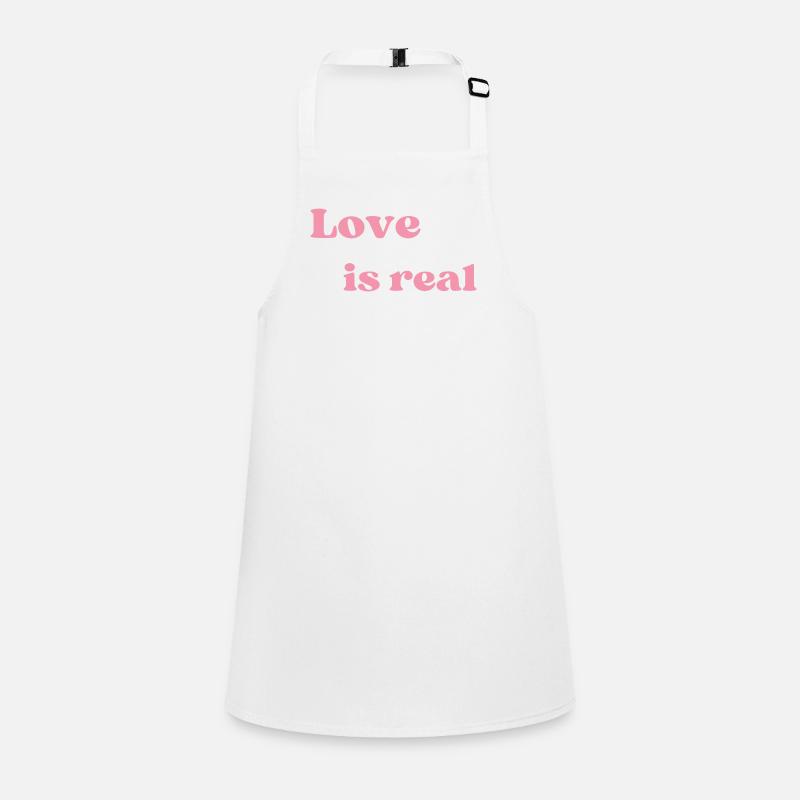 Love is Real - Children's Apron - white