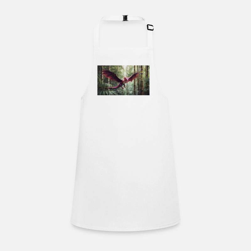 A realistic majestical little purple dragon Children's Apron