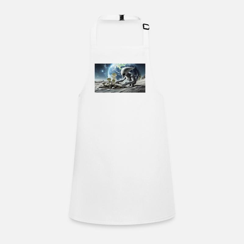 extraterrestre gris à la surface de la lune – collection de lune Tablier Enfant