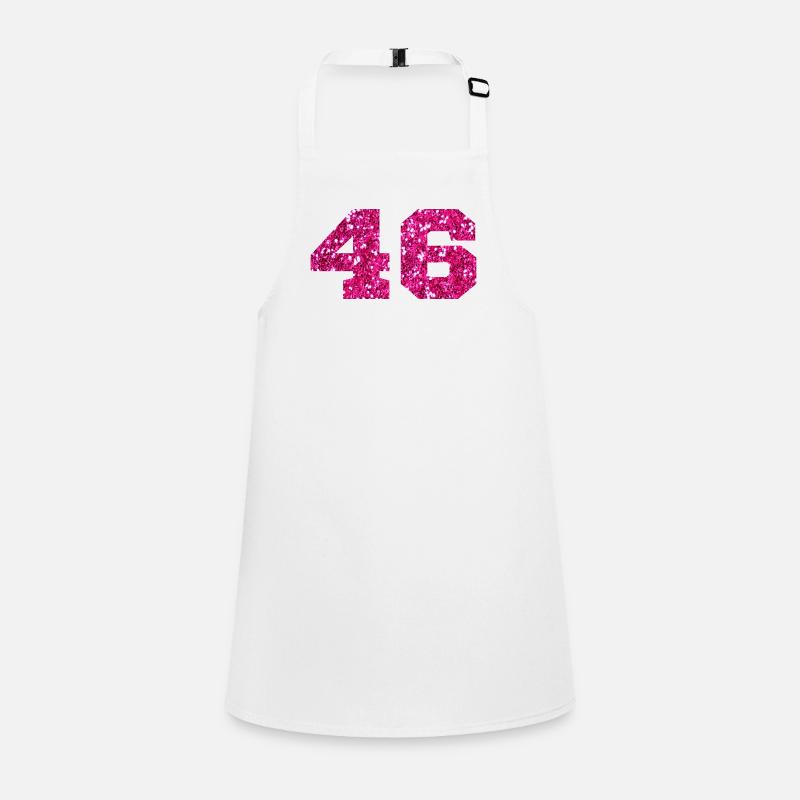 Number 46 Pink Glitter - 46th Anniversary Children's Apron