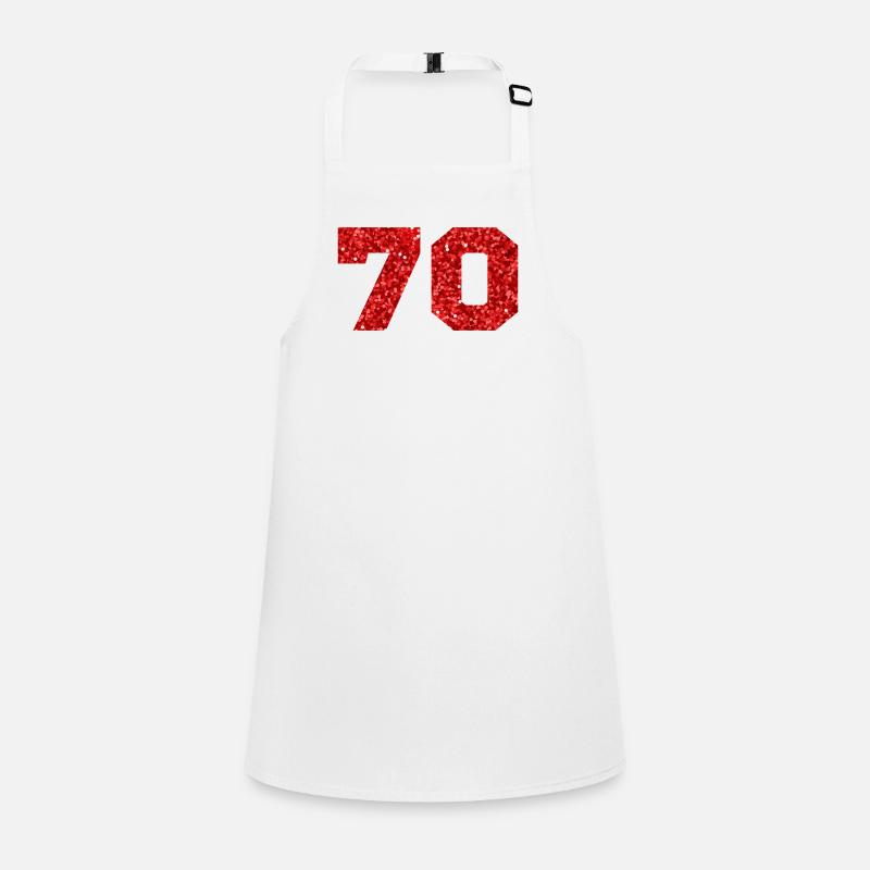 70 Red Glitter - 70th Anniversary Children's Apron