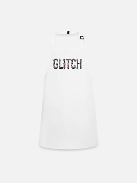 Glitch Computer PC Electronics Gaming Media Art - Children's Apron - white - Front