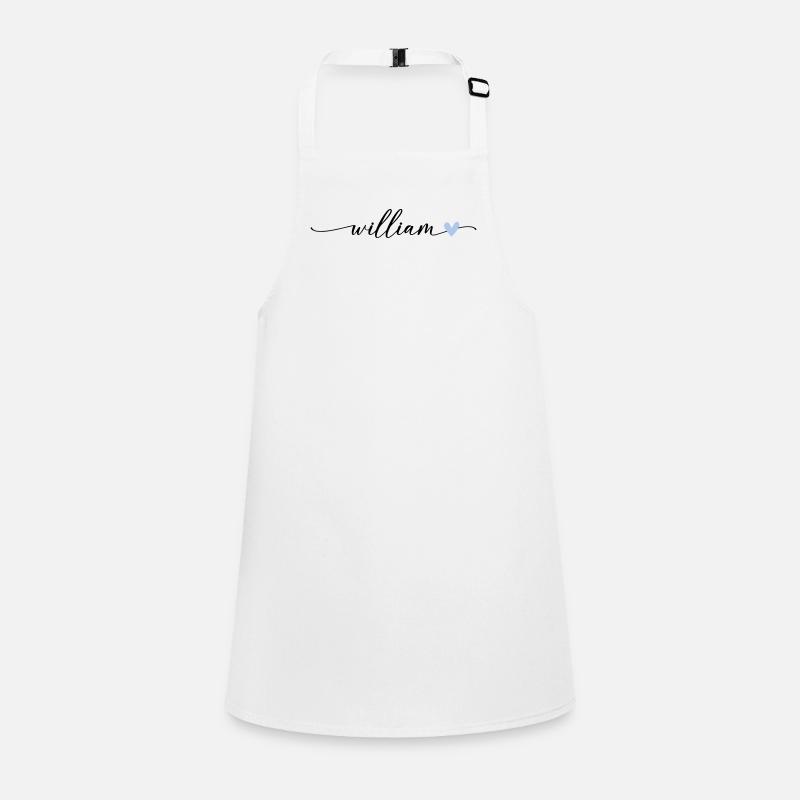 William Name Calligraphy Font Children's Apron
