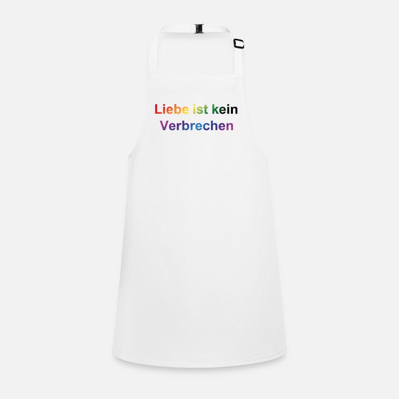 Liebe ist kein Verbrechen – Regenbogen Statement Schürze für Kinder