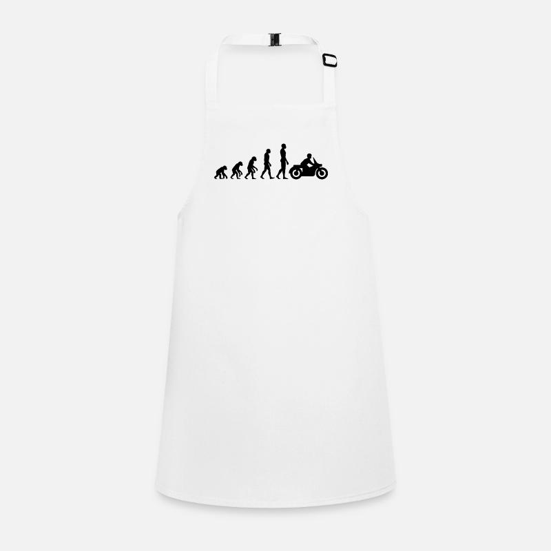 EVOLUTION: FROM APE TO MOTORCYCLIST! Children's Apron
