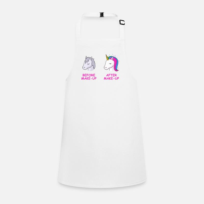Make-Up Einhorn T-Shirt Geschenk Idee Geburtstag Schürze für Kinder