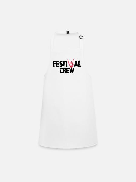 Festival Crew - Schürze für Kinder - Weiß - Vorne