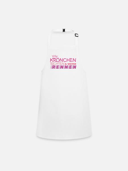 Muddy run shirt Teamshirt Matsch mud Lauf Schlamm - Schürze für Kinder - Weiß - Vorne