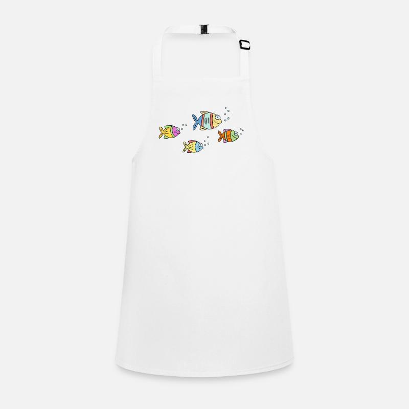 Fish Cichlid Water Sea Graffiti Drawing Children's Apron