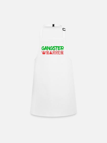 Gangster Wrapper - Schürze für Kinder - Weiß - Vorne