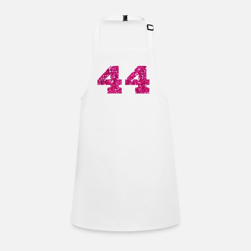 Number 44 Pink Glitter - 44th Anniversary Children's Apron