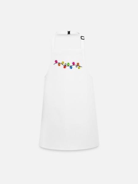 Christmas Glow Lights - Children's Apron - white