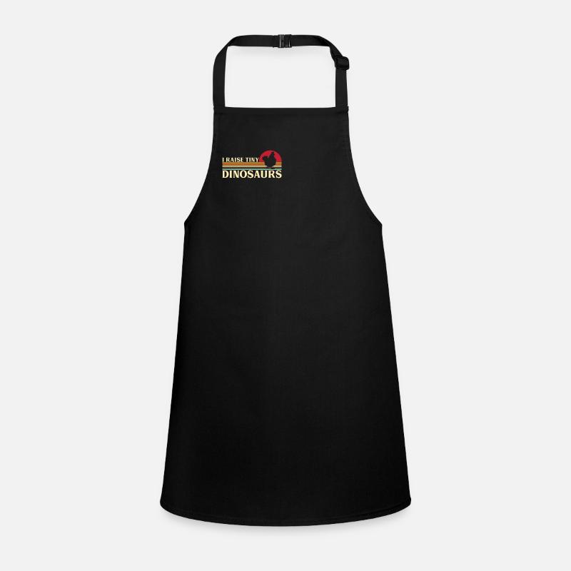 I raise tiny Dino Chicken Rooster Farmer Dinosaur Children's Apron