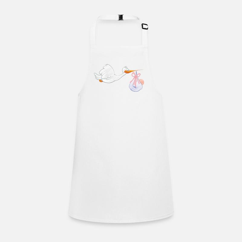 Storch mit Kleinkind Schürze für Kinder