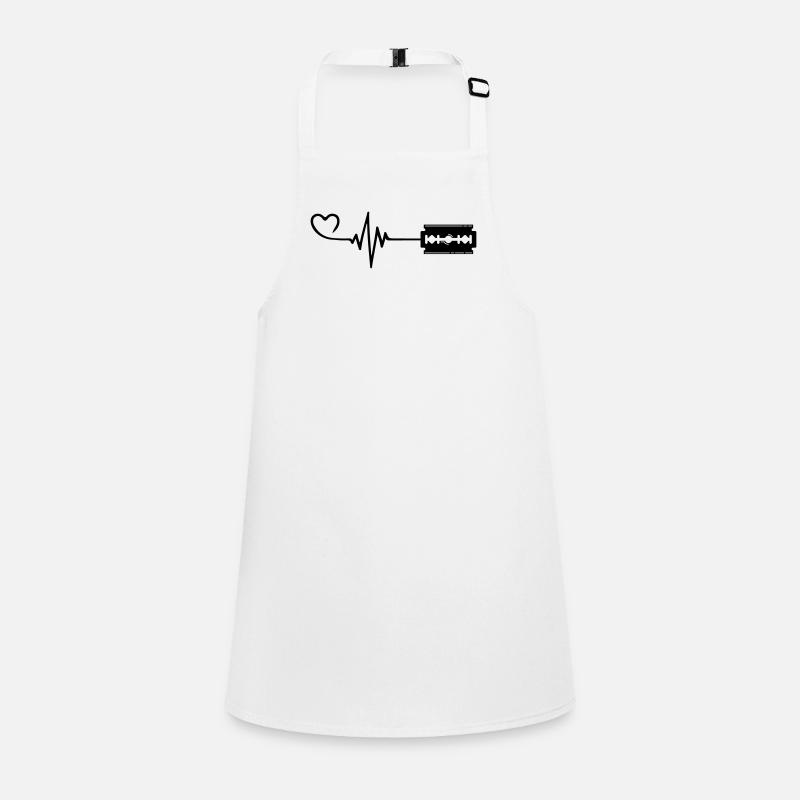 Rasierklinge Puls Herz Liebe Schürze für Kinder