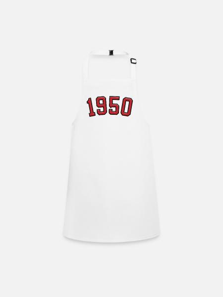 Geburtsjahr Sport 1950 - Schürze für Kinder - Weiß - Vorne