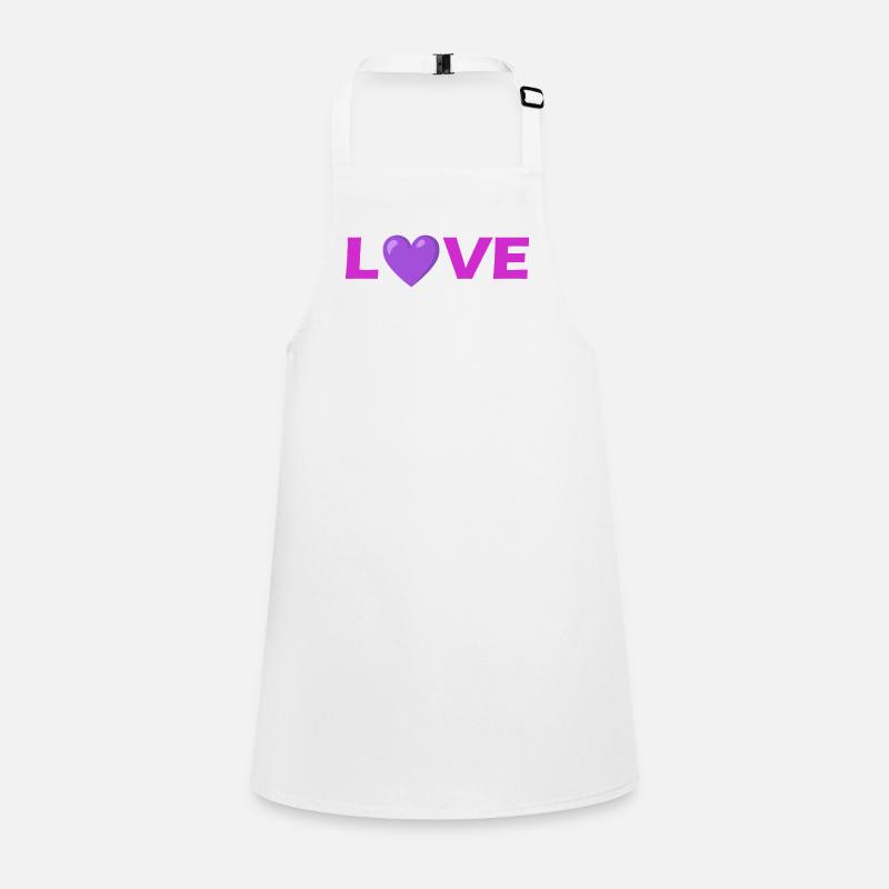 Conception de typographie de cœur d’amour Tablier Enfant