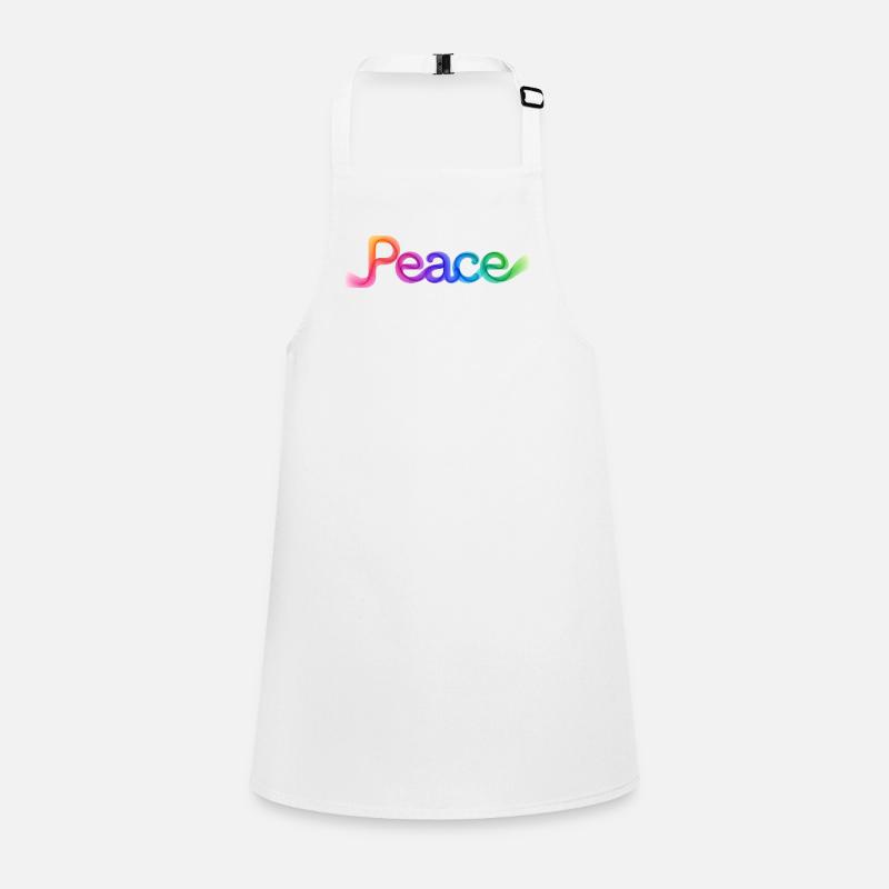 Farbige Peace-Schrift im Pfeildesign Schürze für Kinder