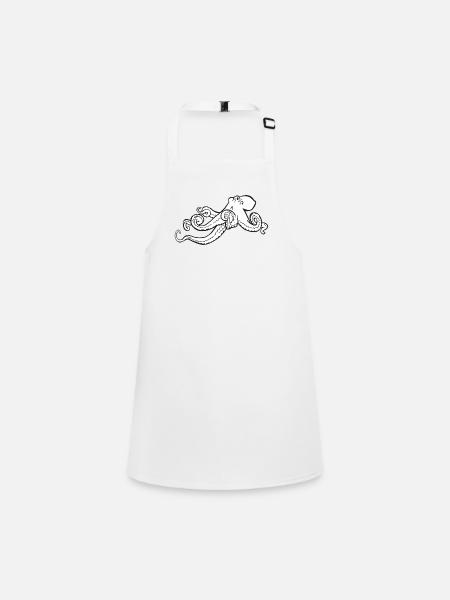 squid giant octopus octopus octopus squid sepia fish - Children's Apron - white - Front