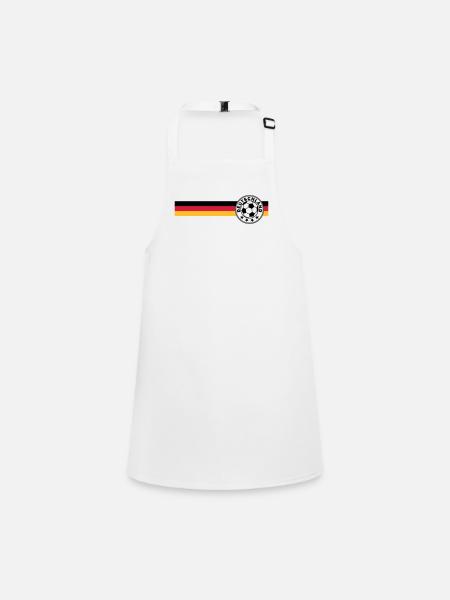 logo Football sur Deutschandfahne - Tablier Enfant - blanc - Devant
